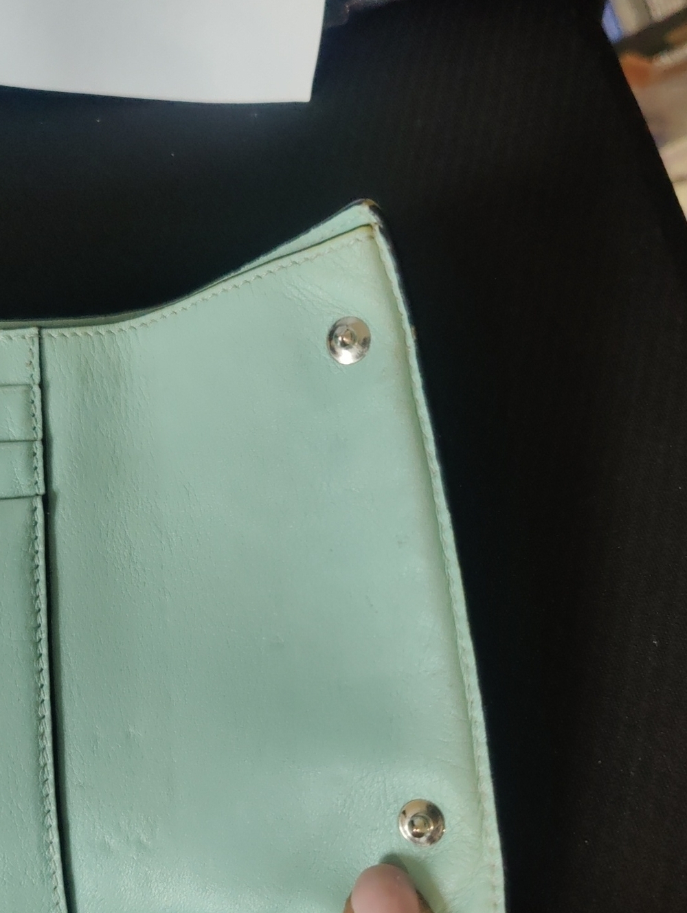 Loewe Embossed Anagram Compact Wallet Mint Green Boutique Clean Condition COA - Picture 13 of 15